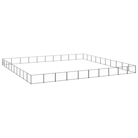 Perrera acero 100 m² negra von , Hundehütten und Zäune - Ref: Foro24-3082197, Preis: 730,01 €, Rabatt: %
