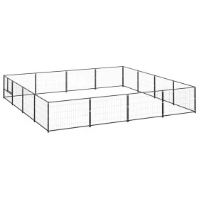 Perrera acero 16 m² negra by , Dog kennels and fences - Ref: Foro24-3082143, Price: 297,13 €, Discount: %
