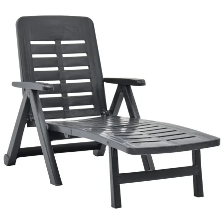 Tumbona plegable de plástico gris antracita by , Loungers - Ref: Foro24-48756, Price: 129,18 €, Discount: %