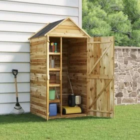 Cobertizo de herramientas con puerta madera pino 107x107x220 cm by , Sheds - Ref: Foro24-318193, Price: 412,57 €, Discount: %
