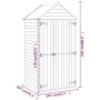 Cobertizo de herramientas con puerta madera pino 107x107x220 cm by , Sheds - Ref: Foro24-318193, Price: 412,57 €, Discount: %