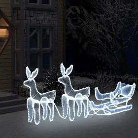Renos y trineo de Navidad con malla 648 LED by , Christmas lights - Ref: Foro24-289974, Price: 102,54 €, Discount: %