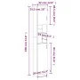 Armario baño madera de ingeniería color roble 32x25,5x190 cm de , Muebles de baño - Ref: Foro24-802879, Precio: 106,48 €, Des...