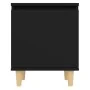Mesita de noche con patas de madera maciza negra 40x30x50 cm de , Mesitas de noche - Ref: Foro24-805817, Precio: 34,07 €, Des...