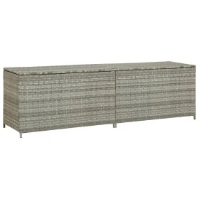 Caja de almacenaje de jardín ratán sintético gris 200x50x60 cm von , Aufbewahrungsboxen für den Außenbereich - Ref: Foro24-46...