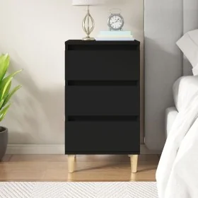 Mesita de noche madera contrachapada negro 40x35x70 cm by , Nightstands - Ref: Foro24-819661, Price: 55,88 €, Discount: %
