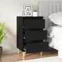 Mesita de noche madera contrachapada negro 40x35x70 cm by , Nightstands - Ref: Foro24-819661, Price: 55,88 €, Discount: %