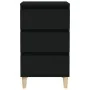 Mesita de noche madera contrachapada negro 40x35x70 cm by , Nightstands - Ref: Foro24-819661, Price: 55,88 €, Discount: %