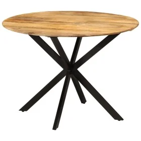 Mesa de comedor madera maciza de mango y acero 110x78 cm von , Küchen- und Esstische - Ref: Foro24-338454, Preis: 245,67 €, R...