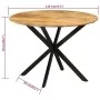 Mesa de comedor madera maciza de mango y acero 110x78 cm by , Kitchen and dining tables - Ref: Foro24-338454, Price: 245,67 €...