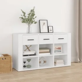 Aparador de madera contrachapada blanco 100x30x59,5 cm by , Sideboards - Ref: Foro24-821004, Price: 120,08 €, Discount: %
