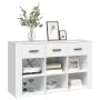 Aparador de madera contrachapada blanco 100x30x59,5 cm de , Aparadores - Ref: Foro24-821004, Precio: 120,02 €, Descuento: %