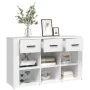 Aparador de madera contrachapada blanco 100x30x59,5 cm de , Aparadores - Ref: Foro24-821004, Precio: 120,02 €, Descuento: %
