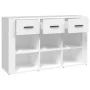 Aparador de madera contrachapada blanco 100x30x59,5 cm de , Aparadores - Ref: Foro24-821004, Precio: 120,02 €, Descuento: %