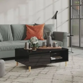 Mesa de centro madera contrachapada negro brillante 90x60x35 cm by , Coffee table - Ref: Foro24-806002, Price: 73,30 €, Disco...