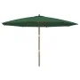 Sombrilla de jardín con poste de madera verde 400x273 cm de , Sombrillas - Ref: Foro24-363176, Precio: 147,84 €, Descuento: %