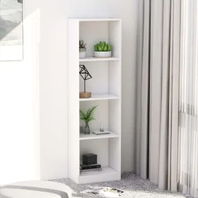 Estantería de 4 niveles madera contrachapada blanca 40x24x142cm by , Bookcases and shelves - Ref: Foro24-800837, Price: 60,78...