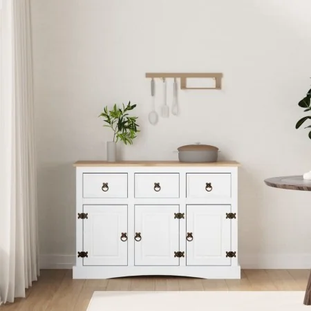 Aparador Corona Range de pino mexicano blanco 132x43x78 cm by , Sideboards - Ref: Foro24-282634, Price: 341,50 €, Discount: %