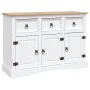 Aparador Corona Range de pino mexicano blanco 132x43x78 cm by , Sideboards - Ref: Foro24-282634, Price: 341,50 €, Discount: %
