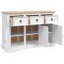Aparador Corona Range de pino mexicano blanco 132x43x78 cm by , Sideboards - Ref: Foro24-282634, Price: 341,50 €, Discount: %