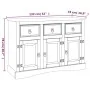 Aparador Corona Range de pino mexicano blanco 132x43x78 cm by , Sideboards - Ref: Foro24-282634, Price: 341,50 €, Discount: %