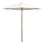 Sombrilla con palo de madera blanco crema 270x270 cm de , Sombrillas - Ref: Foro24-42962, Precio: 65,44 €, Descuento: %