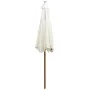 Sombrilla con palo de madera blanco crema 270x270 cm de , Sombrillas - Ref: Foro24-42962, Precio: 65,44 €, Descuento: %