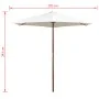 Sombrilla con palo de madera blanco crema 270x270 cm de , Sombrillas - Ref: Foro24-42962, Precio: 65,44 €, Descuento: %