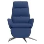 Sillón de relax con reposapiés tela azul by , Armchairs - Ref: Foro24-3097528, Price: 139,60 €, Discount: %