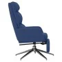 Sillón de relax con reposapiés tela azul by , Armchairs - Ref: Foro24-3097528, Price: 139,60 €, Discount: %