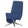 Sillón de relax con reposapiés tela azul by , Armchairs - Ref: Foro24-3097528, Price: 139,60 €, Discount: %