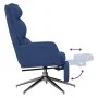 Sillón de relax con reposapiés tela azul by , Armchairs - Ref: Foro24-3097528, Price: 139,60 €, Discount: %