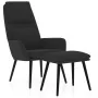 Sillón de relax con reposapiés tela negro by , Armchairs - Ref: Foro24-3097774, Price: 120,92 €, Discount: %
