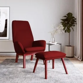 Sillón de relax con taburete tela rojo tinto von , Sessel - Ref: Foro24-3097879, Preis: 160,51 €, Rabatt: %
