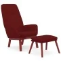 Sillón de relax con taburete tela rojo tinto von , Sessel - Ref: Foro24-3097879, Preis: 160,51 €, Rabatt: %