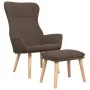 Sillón de relax con taburete de tela gris taupé by , Armchairs - Ref: Foro24-3097891, Price: 145,93 €, Discount: %