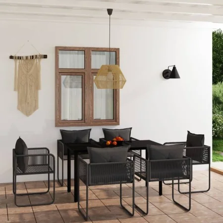 Juego de comedor para jardín 7 piezas negro von , Gartensets - Ref: Foro24-3099080, Preis: 534,06 €, Rabatt: %