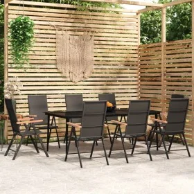 Juego de comedor para jardín 9 piezas negro von , Gartensets - Ref: Foro24-3099124, Preis: 660,83 €, Rabatt: %