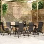 Juego de comedor para jardín 9 piezas negro de , Conjuntos de jardín - Ref: Foro24-3099124, Precio: 660,41 €, Descuento: %