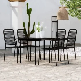 Juego de comedor de jardín 5 piezas negro von , Gartensets - Ref: Foro24-3099139, Preis: 316,16 €, Rabatt: %