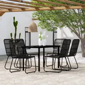 Juego de comedor de jardín 7 piezas negro by , Garden sets - Ref: Foro24-3099170, Price: 784,54 €, Discount: %