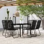 Juego de comedor de jardín 7 piezas negro de , Conjuntos de jardín - Ref: Foro24-3099170, Precio: 783,14 €, Descuento: %