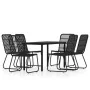 Juego de comedor de jardín 7 piezas negro de , Conjuntos de jardín - Ref: Foro24-3099170, Precio: 783,14 €, Descuento: %
