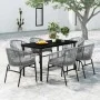 Juego de comedor de jardín 7 piezas ratán sintético gris by , Garden sets - Ref: Foro24-3099236, Price: 643,67 €, Discount: %