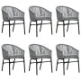 Juego de comedor de jardín 7 piezas ratán sintético gris by , Garden sets - Ref: Foro24-3099236, Price: 643,67 €, Discount: %