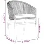 Juego de comedor de jardín 7 piezas ratán sintético gris by , Garden sets - Ref: Foro24-3099236, Price: 643,67 €, Discount: %