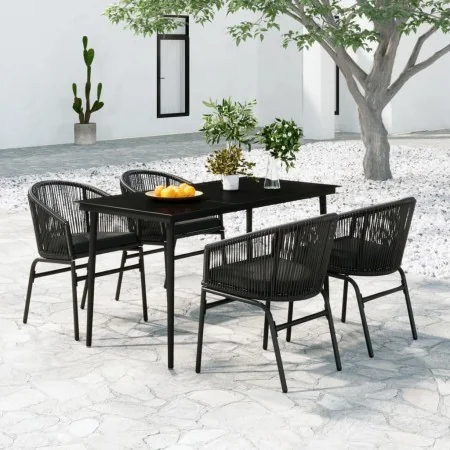 Juego de comedor para jardín 5 piezas negro von , Gartensets - Ref: Foro24-3099241, Preis: 478,07 €, Rabatt: %