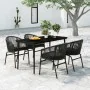 Juego de comedor para jardín 5 piezas negro von , Gartensets - Ref: Foro24-3099241, Preis: 478,07 €, Rabatt: %