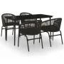 Juego de comedor para jardín 5 piezas negro von , Gartensets - Ref: Foro24-3099241, Preis: 478,07 €, Rabatt: %