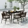 Juego de comedor de jardín 7 piezas marrón von , Gartensets - Ref: Foro24-3099248, Preis: 841,14 €, Rabatt: %